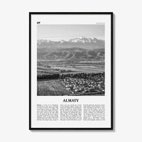 Almaty Print Black and White, Almaty Wall Art, Almaty Poster, Almaty Photo, Almaty Map, Almaty Wall Decor, Kazakhstan