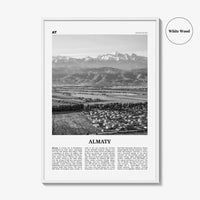 Almaty Print Black and White, Almaty Wall Art, Almaty Poster, Almaty Photo, Almaty Map, Almaty Wall Decor, Kazakhstan