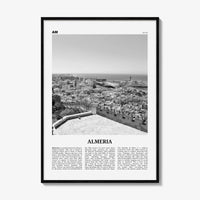 Almeria Print Black and White, Almeria Wall Art, Almeria Poster, Almeria Photo, Almeria Wall Décor, Almeria Map, Spain