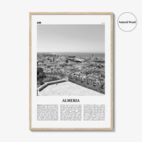 Almeria Print Black and White, Almeria Wall Art, Almeria Poster, Almeria Photo, Almeria Wall Décor, Almeria Map, Spain