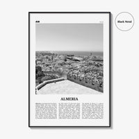 Almeria Print Black and White, Almeria Wall Art, Almeria Poster, Almeria Photo, Almeria Wall Décor, Almeria Map, Spain