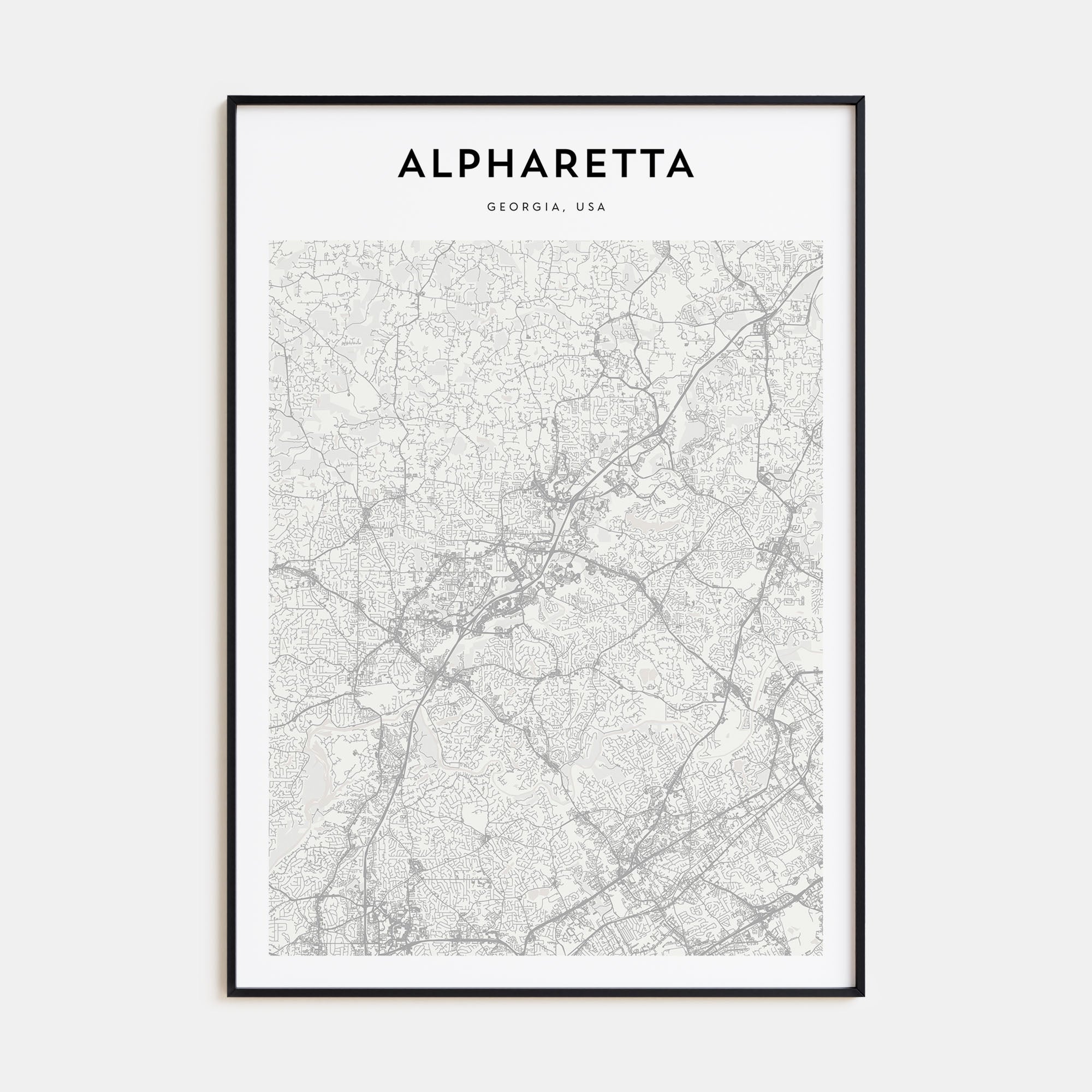 Alpharetta Map Portrait Poster