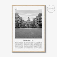 Alpharetta Print Black and White, Alpharetta Wall Art, Alpharetta Poster, Alpharetta Photo, Alpharetta Décor, Alpharetta Map, Georgia, USA