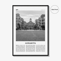 Alpharetta Print Black and White, Alpharetta Wall Art, Alpharetta Poster, Alpharetta Photo, Alpharetta Décor, Alpharetta Map, Georgia, USA