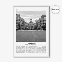 Alpharetta Print Black and White, Alpharetta Wall Art, Alpharetta Poster, Alpharetta Photo, Alpharetta Décor, Alpharetta Map, Georgia, USA