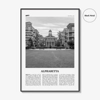 Alpharetta Print Black and White, Alpharetta Wall Art, Alpharetta Poster, Alpharetta Photo, Alpharetta Décor, Alpharetta Map, Georgia, USA