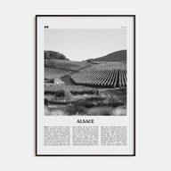 Alsace Travel B&W Poster