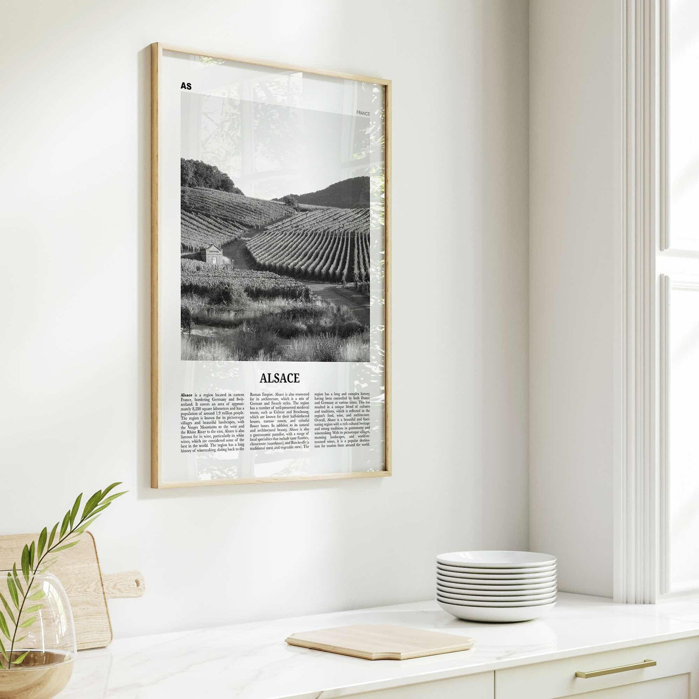 Alsace Print Black and White, Alsace Wall Art, Alsace Poster, Alsace Photo, Alsace Wall Décor, Alsace Map, France