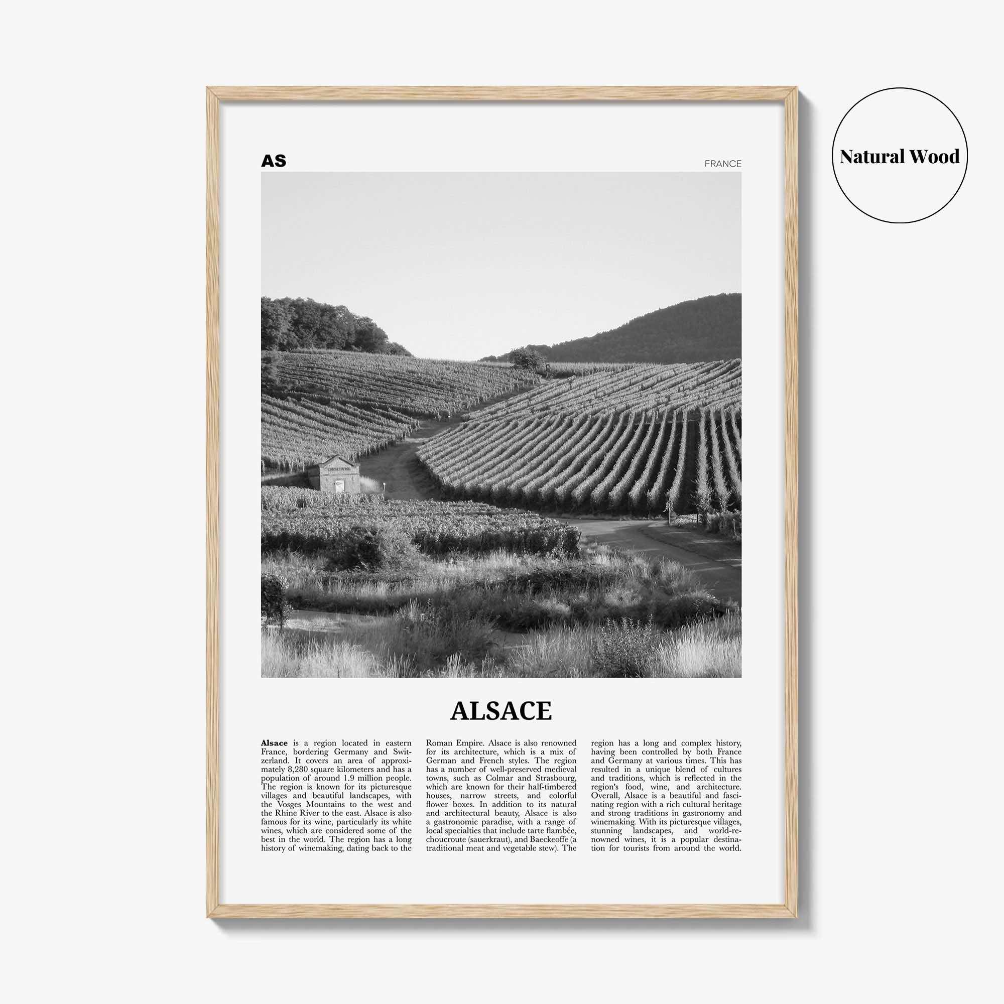 Alsace Print Black and White, Alsace Wall Art, Alsace Poster, Alsace Photo, Alsace Wall Décor, Alsace Map, France