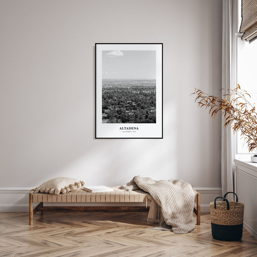 Altadena Portrait B&W Poster
