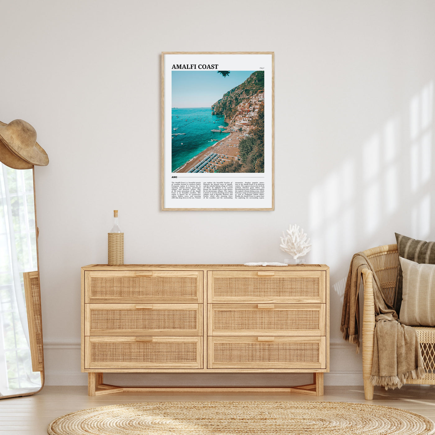 Amalfi Coast Travel Color Poster