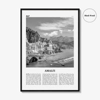 Amalfi Print Black and White No 1, Amalfi Wall Art, Amalfi Poster, Amalfi Photo, Amalfi Wall Decor, City Print, Italy, Amalfitana, Italia