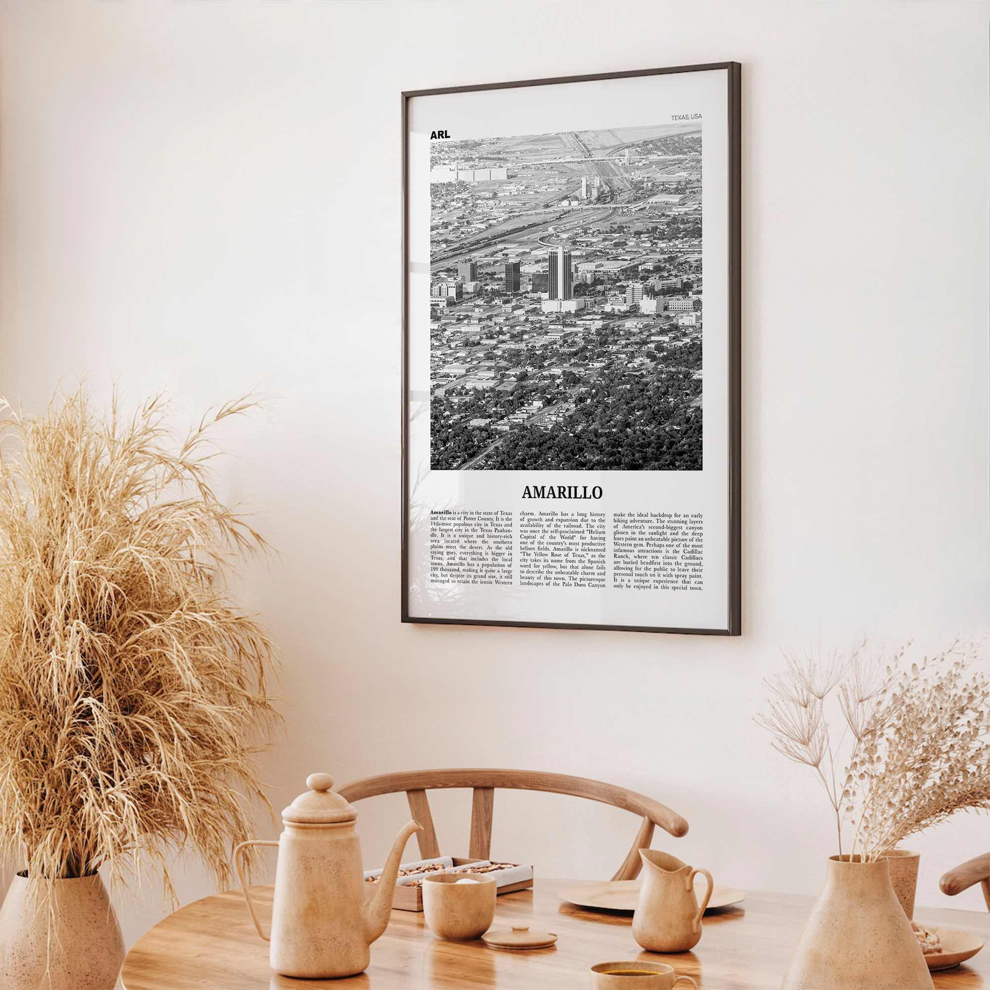 Amarillo Print Black and White, Amarillo Wall Art, Amarillo Poster, Amarillo Photo, Amarillo Wall Décor, Texas, USA, United States