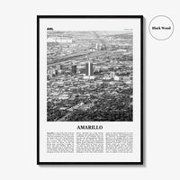 Amarillo Print Black and White, Amarillo Wall Art, Amarillo Poster, Amarillo Photo, Amarillo Wall Décor, Texas, USA, United States