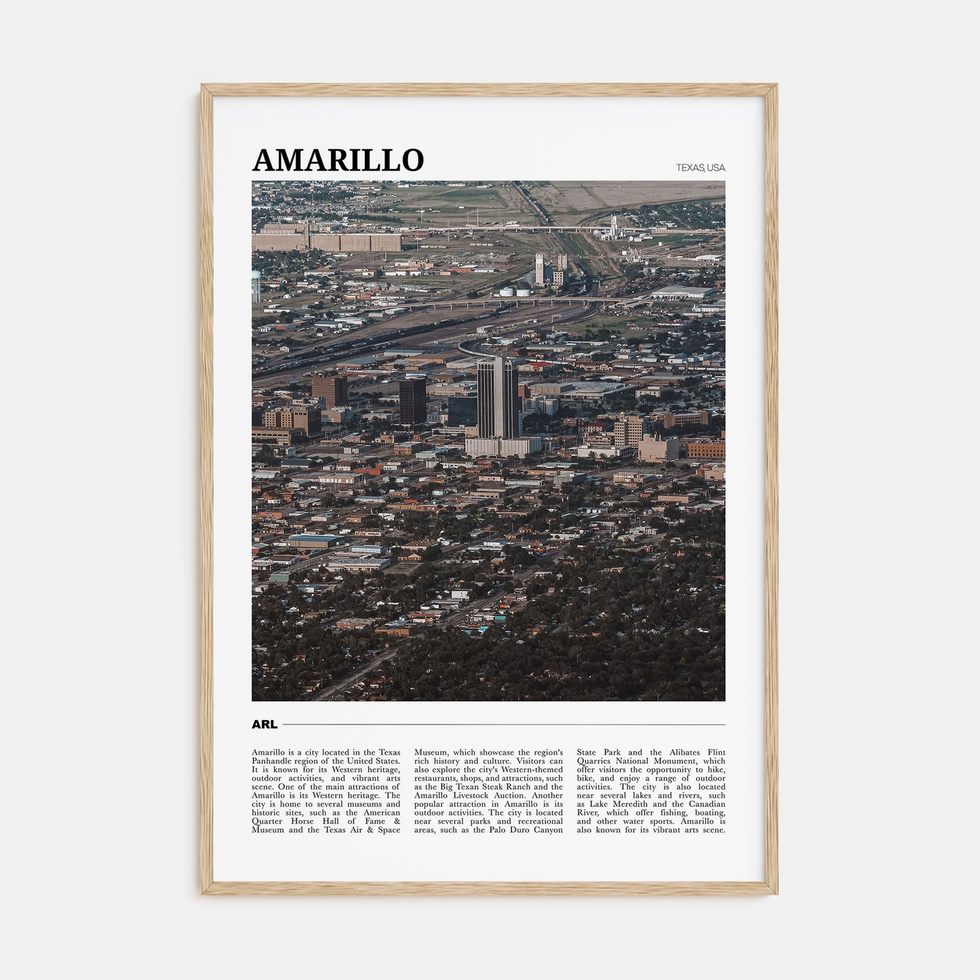 Amarillo Travel Color Poster