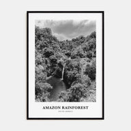 Amazon Rainforest Portrait B&W Poster