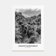 Amazon Rainforest Portrait B&W Poster