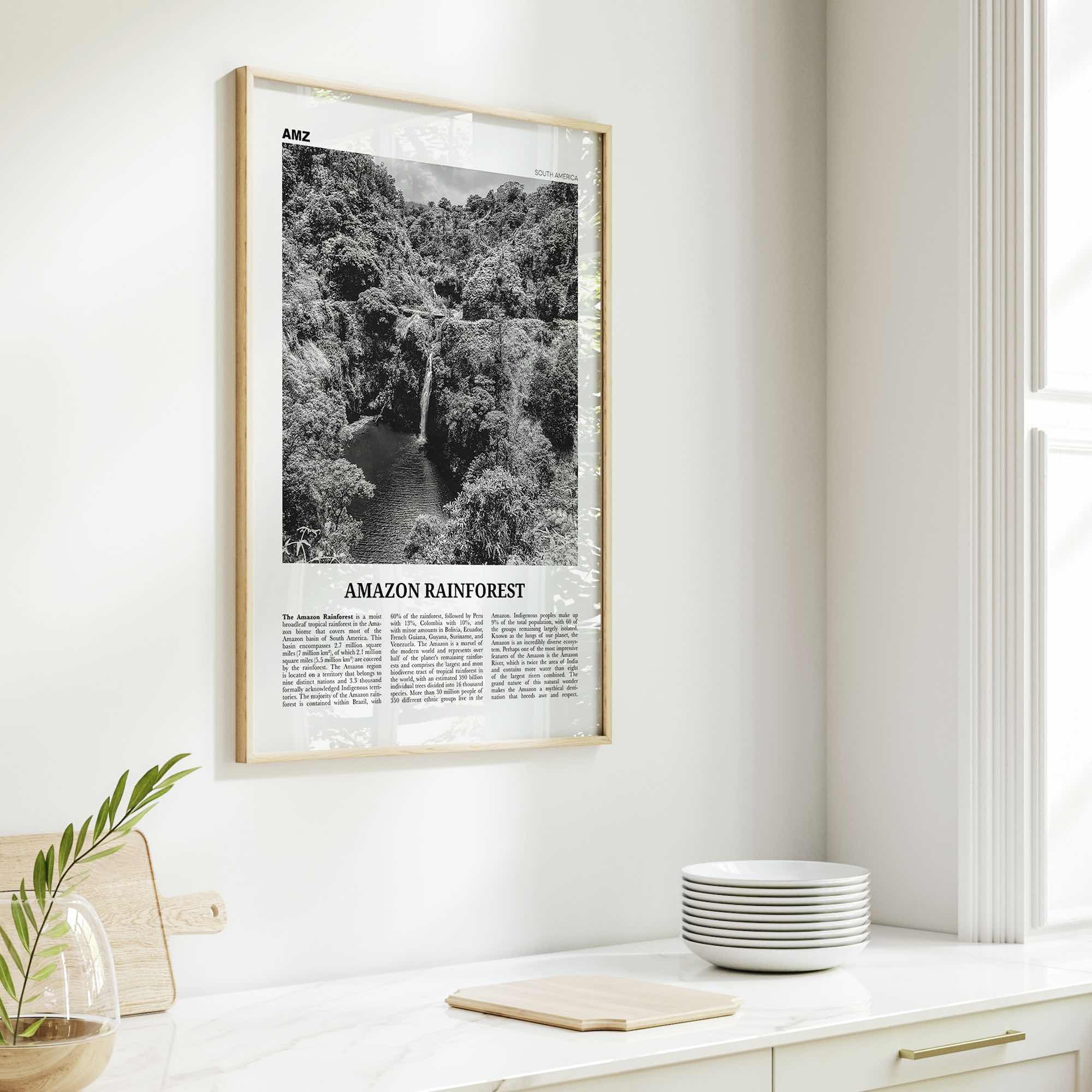 Amazon Rainforest Print Black and White, Amazon Wall Art, Amazon Poster, Amazon Photo, Amazon Jungle, Amazon Rainforest, South America