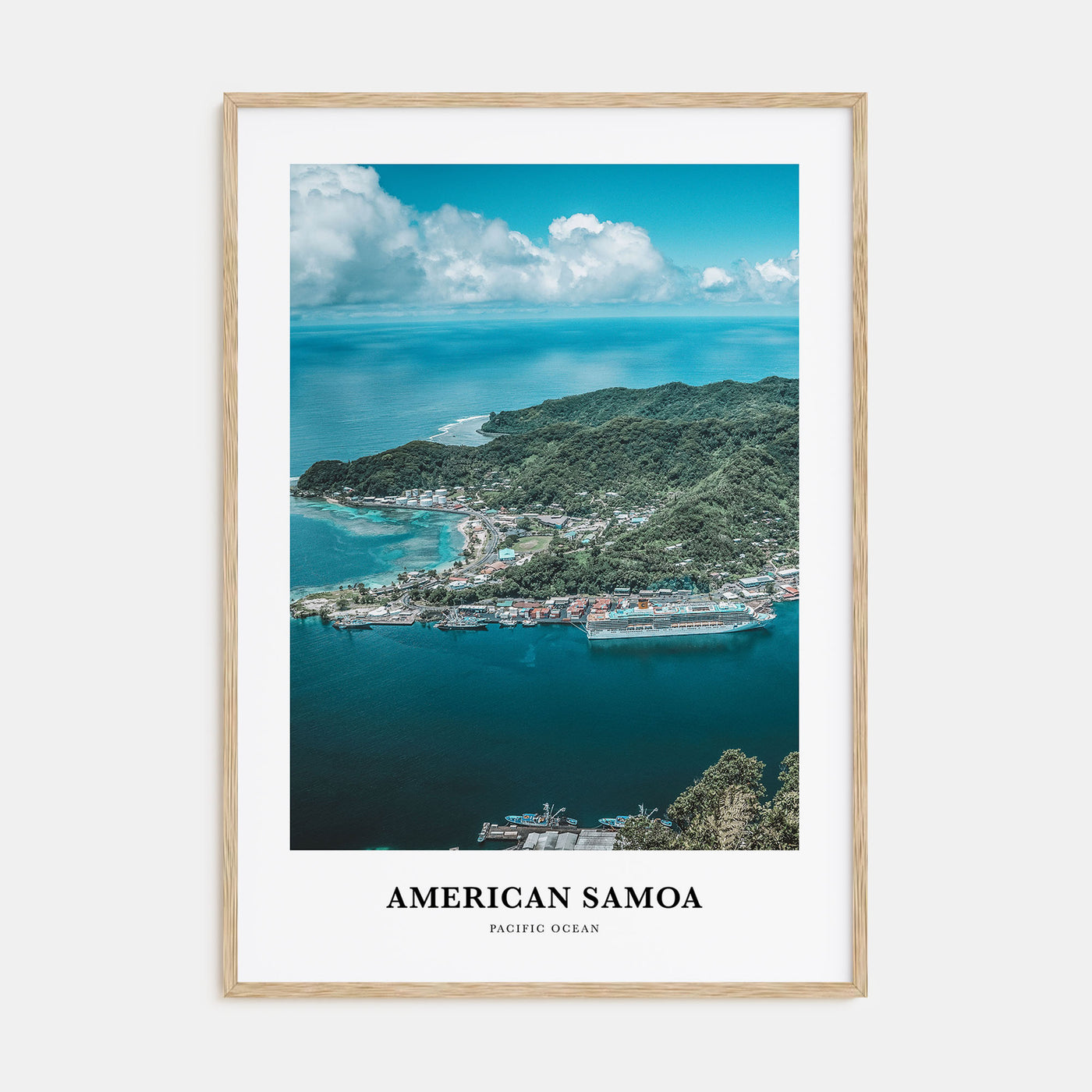 American Samoa Portrait Color Poster