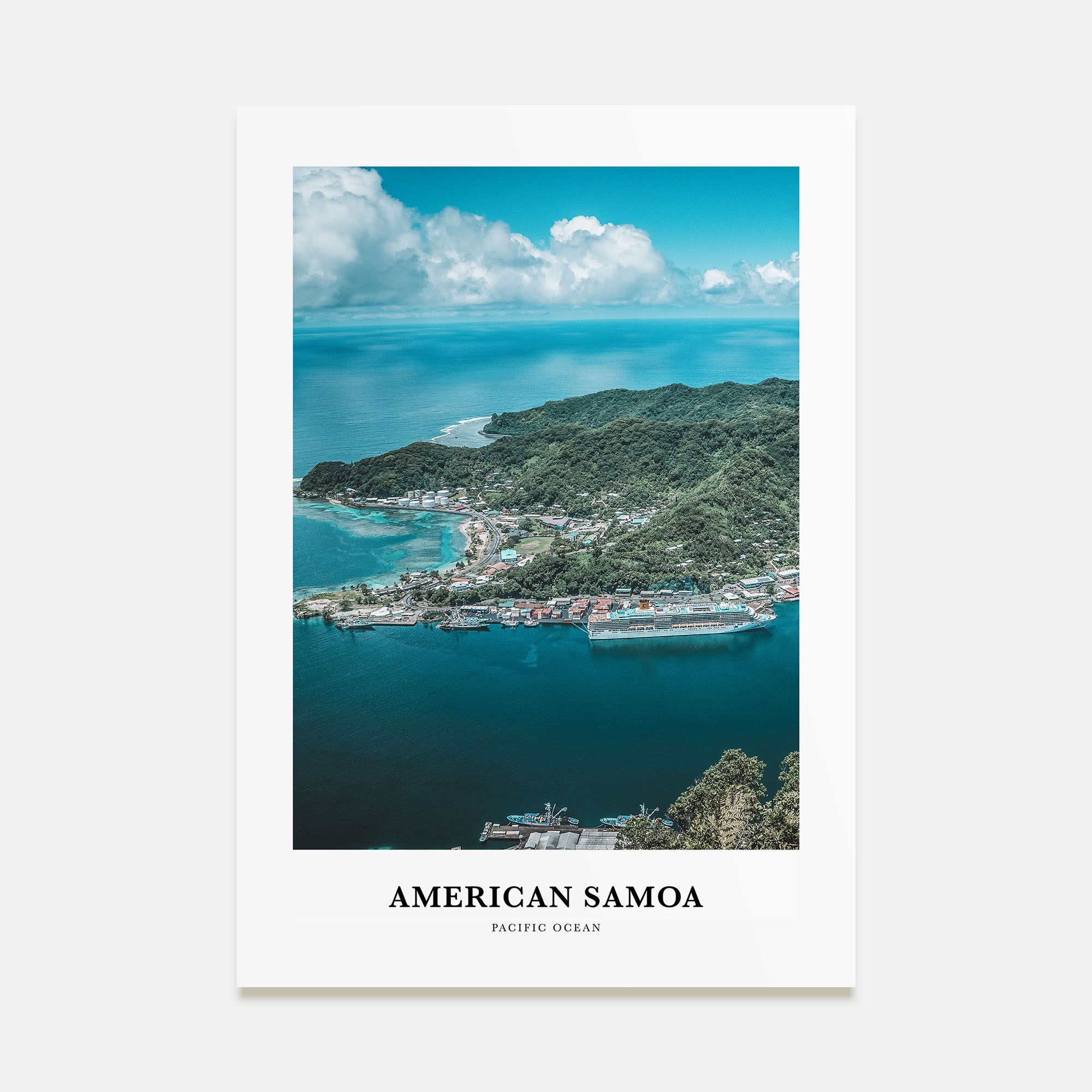 American Samoa Portrait Color Poster