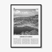 American Samoa Print Black and White, American Samoa Wall Art, American Samoa Poster, American Samoa Photo, American Samoa Wall Décor, USA