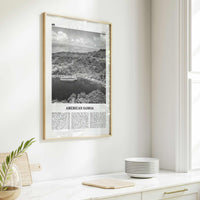 American Samoa Print Black and White, American Samoa Wall Art, American Samoa Poster, American Samoa Photo, American Samoa Wall Décor, USA