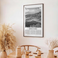 American Samoa Print Black and White, American Samoa Wall Art, American Samoa Poster, American Samoa Photo, American Samoa Wall Décor, USA