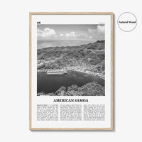 American Samoa Print Black and White, American Samoa Wall Art, American Samoa Poster, American Samoa Photo, American Samoa Wall Décor, USA