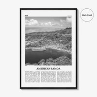 American Samoa Print Black and White, American Samoa Wall Art, American Samoa Poster, American Samoa Photo, American Samoa Wall Décor, USA