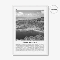 American Samoa Print Black and White, American Samoa Wall Art, American Samoa Poster, American Samoa Photo, American Samoa Wall Décor, USA