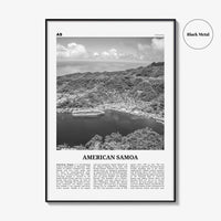 American Samoa Print Black and White, American Samoa Wall Art, American Samoa Poster, American Samoa Photo, American Samoa Wall Décor, USA