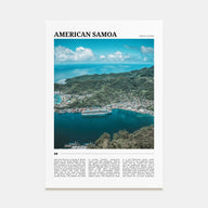 American Samoa Travel Color Poster
