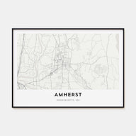 Amherst Map Landscape Poster