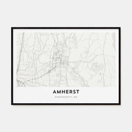 Amherst Map Landscape Poster