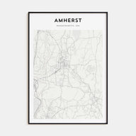 Amherst Map Portrait Poster