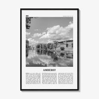 Amherst Print Black and White, Amherst Wall Art, Amherst Poster, Amherst Photo, Amherst Map, Amherst Wall Decor, Massachusetts, USA