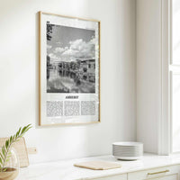 Amherst Print Black and White, Amherst Wall Art, Amherst Poster, Amherst Photo, Amherst Map, Amherst Wall Decor, Massachusetts, USA