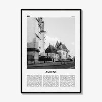 Amiens Print Black and White, Amiens Wall Art, Amiens Poster, Amiens Photo, Amiens Wall Décor, Amiens Map, France