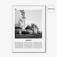 Amiens Print Black and White, Amiens Wall Art, Amiens Poster, Amiens Photo, Amiens Wall Décor, Amiens Map, France