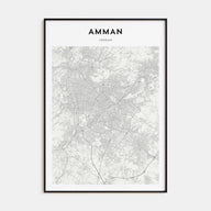 Amman Map Portrait Poster