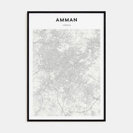 Amman Map Portrait Poster