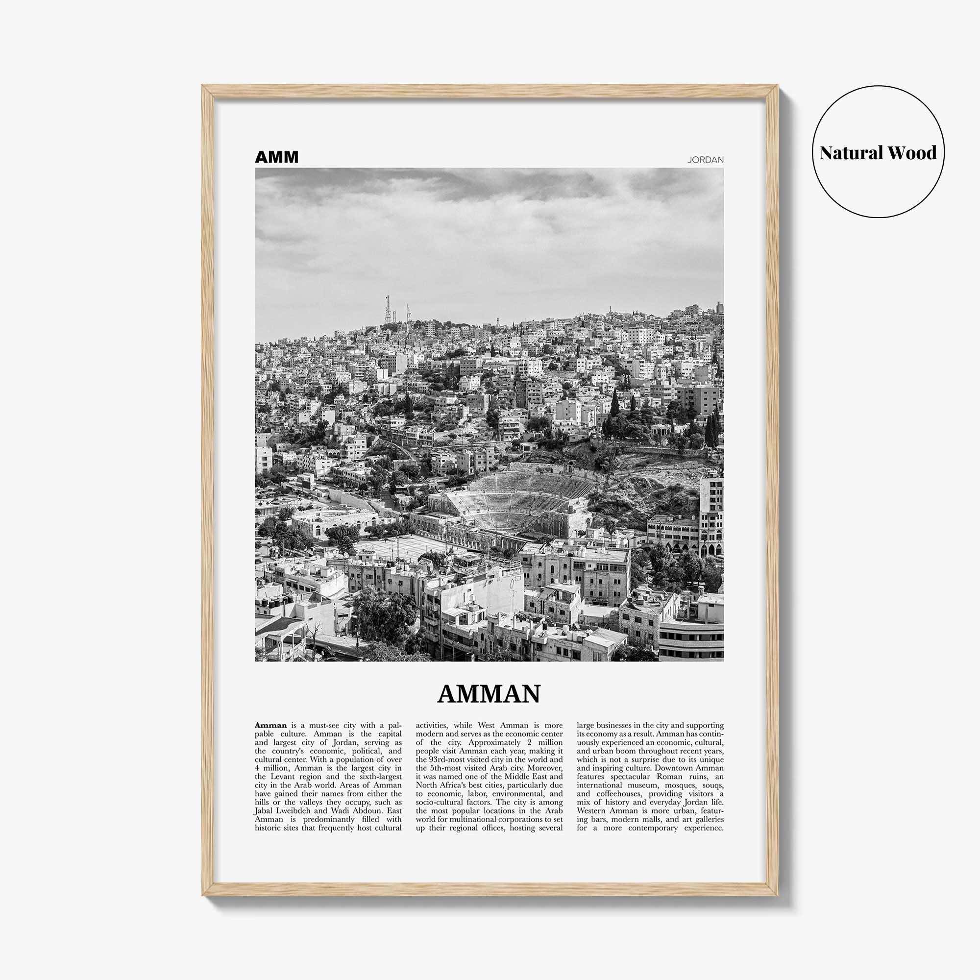 Amman Print Black and White, Amman Wall Art, Amman Poster, Amman Photo, Amman Wall Decor, City Art Print, Jordan Poster Print, Middle East