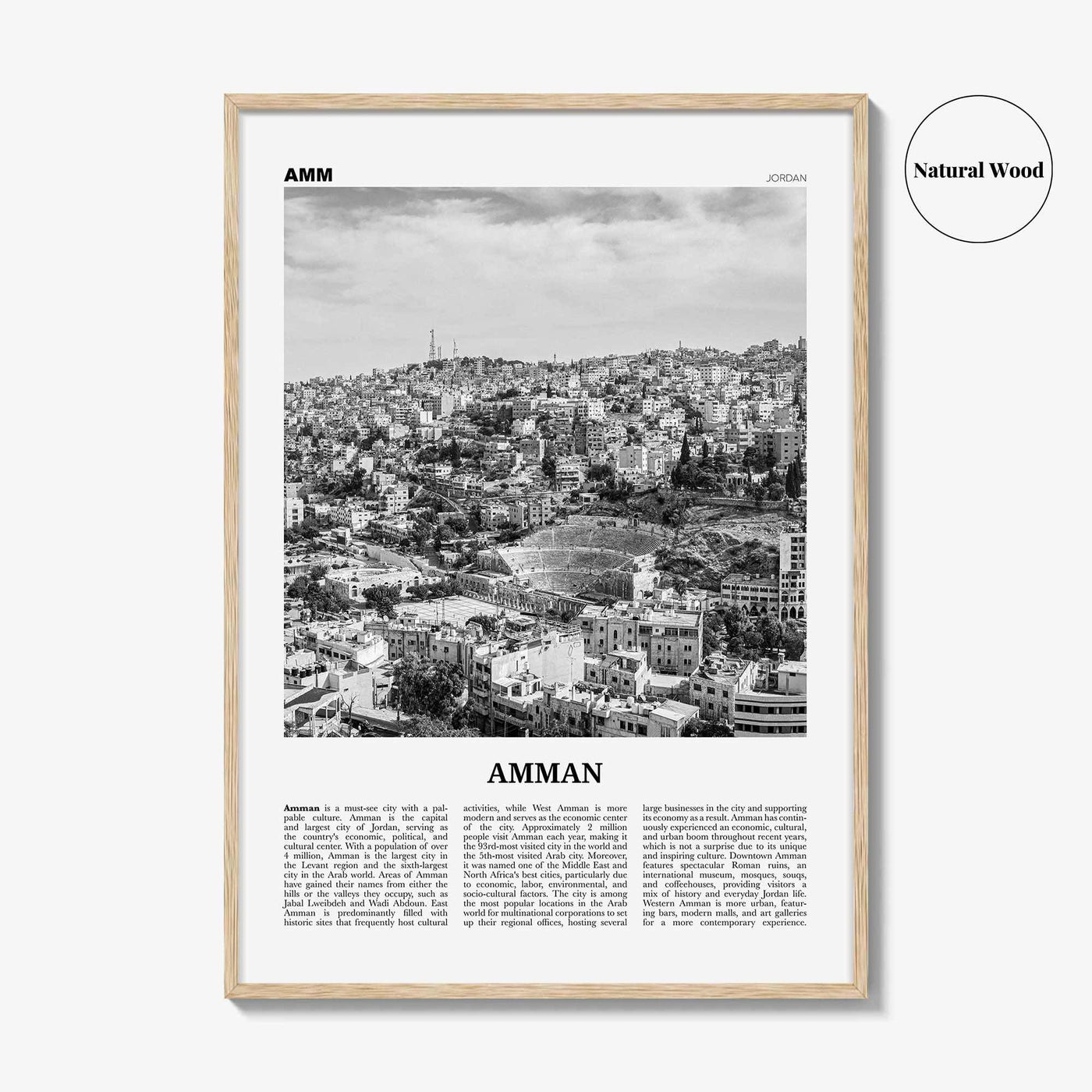 Amman Print Black and White, Amman Wall Art, Amman Poster, Amman Photo, Amman Wall Decor, City Art Print, Jordan Poster Print, Middle East