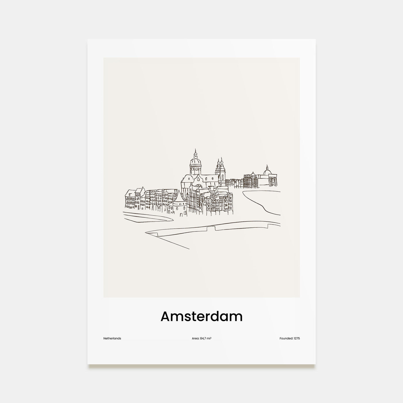 Amsterdam Drawn No 1 Poster