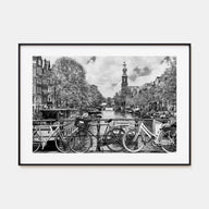 Amsterdam Landscape B&W No 1 Poster