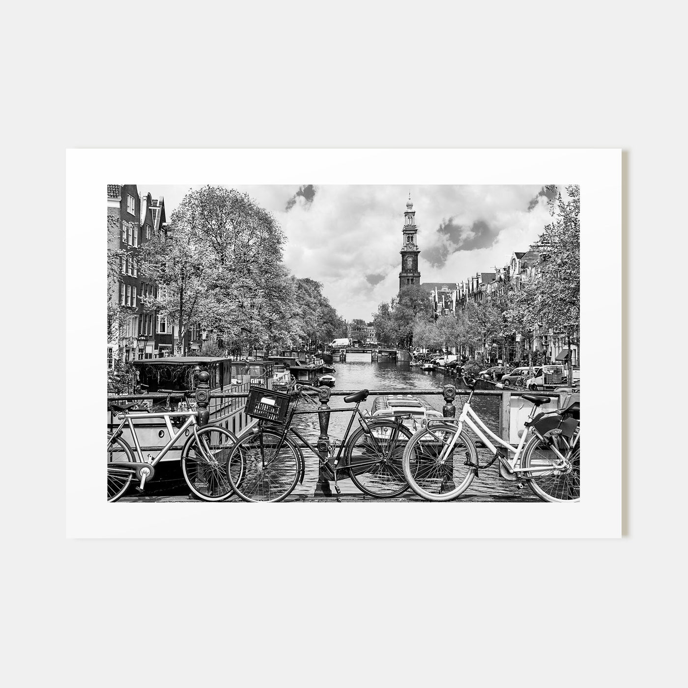 Amsterdam Landscape B&W No 1 Poster