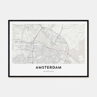 Amsterdam Map Landscape Poster