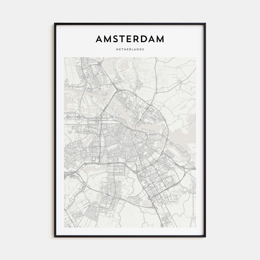 Amsterdam Map Portrait Poster