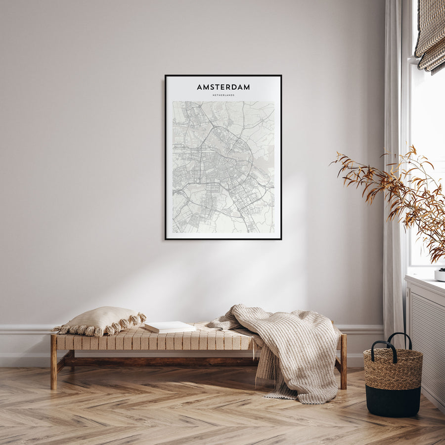Amsterdam Map Portrait Poster