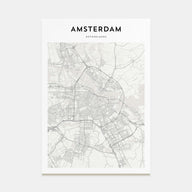 Amsterdam Map Portrait Poster